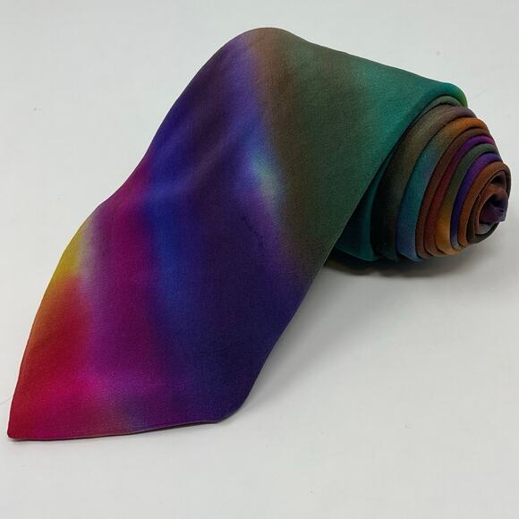 Vintage Dan Dee 100% Silk Hand Painted Men’s Abstract Tie Luxury Designer tie - Picture 1 of 7